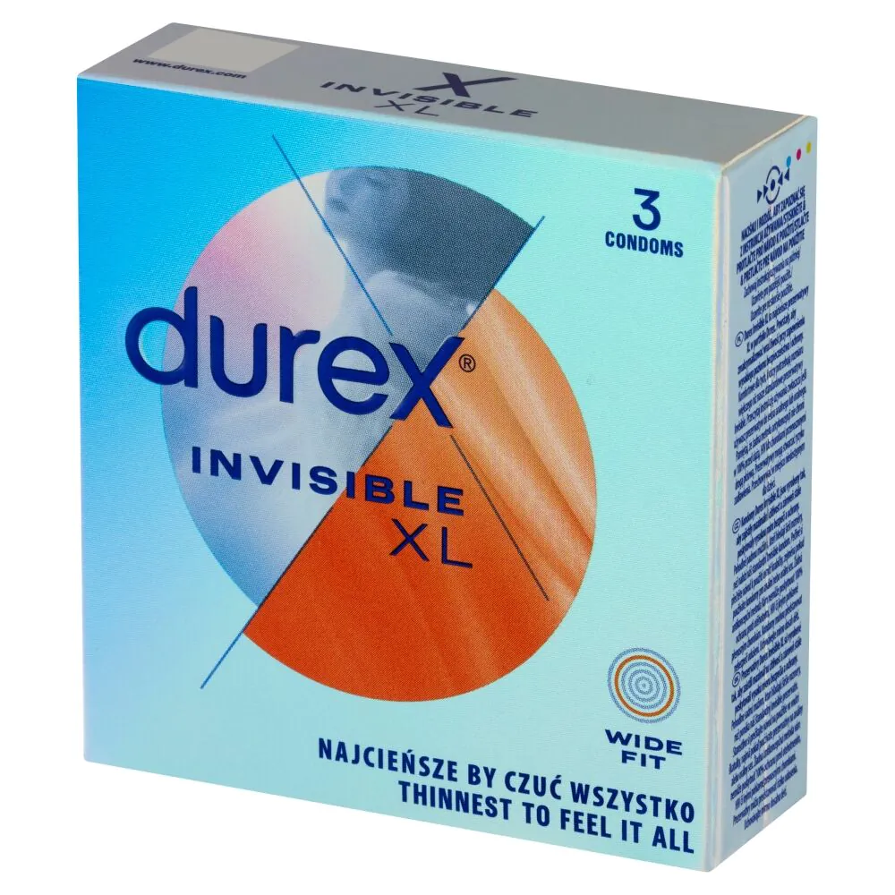 Durex Invisible XL kondomi, 3 kom.