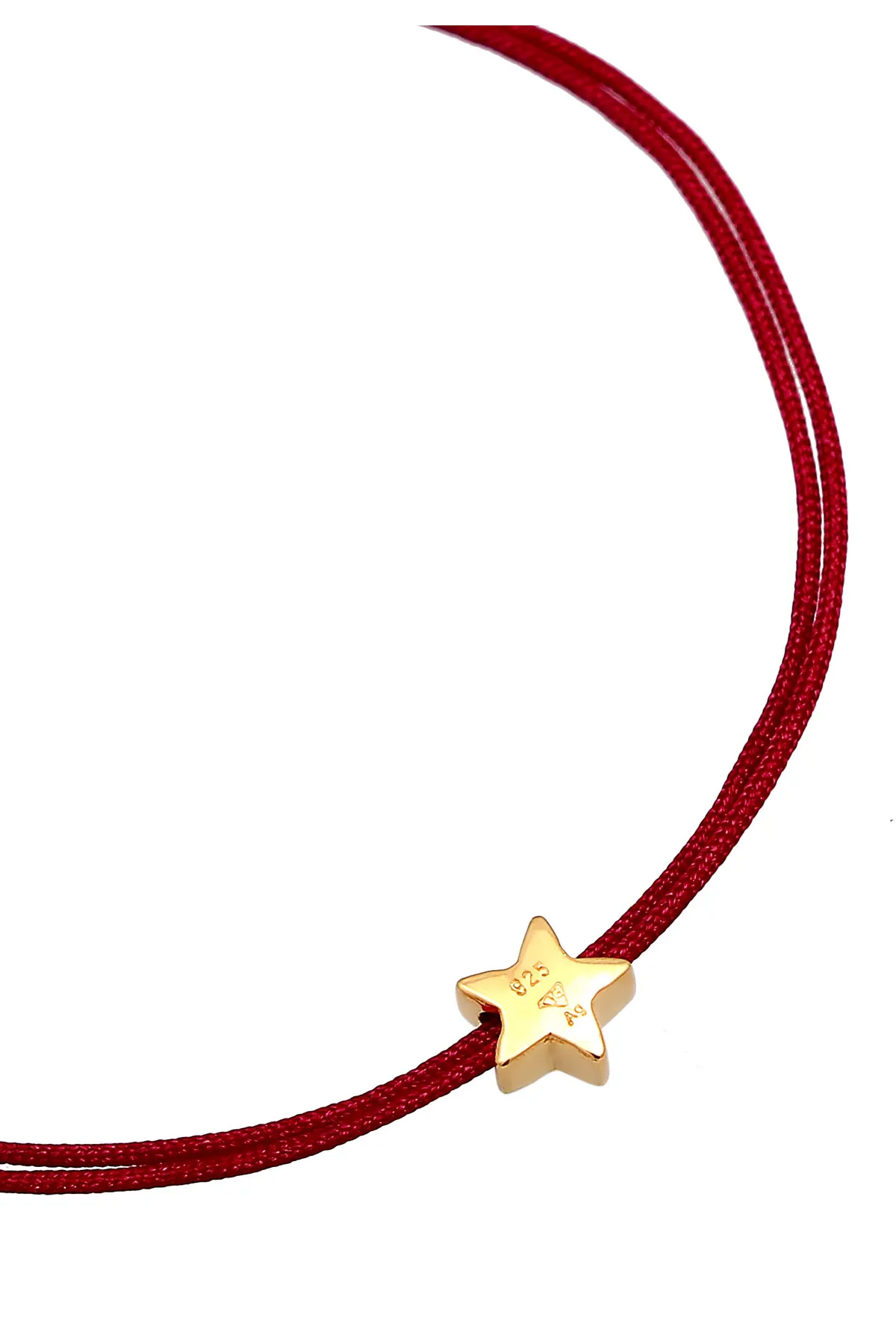 ELLI  Armband Stern Astro Textilband 925 Silber