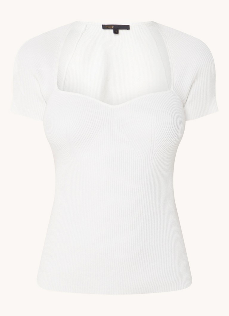 Maje Rib-knit top with stretch