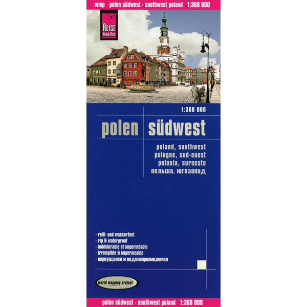 Reise Know-How Landkarte Polen, Südwest 1 : 360.000 - Straßenkarte