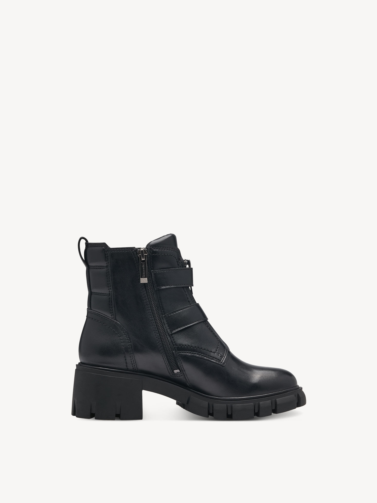 Bottine en cuir - noir