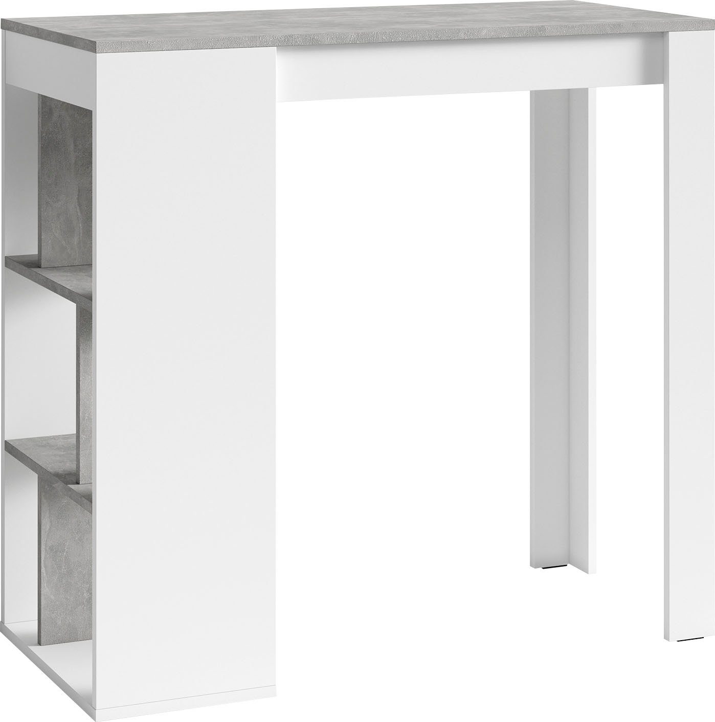 Homexperts Bartisch Momo, Breite 110 cm mit Regalfächern