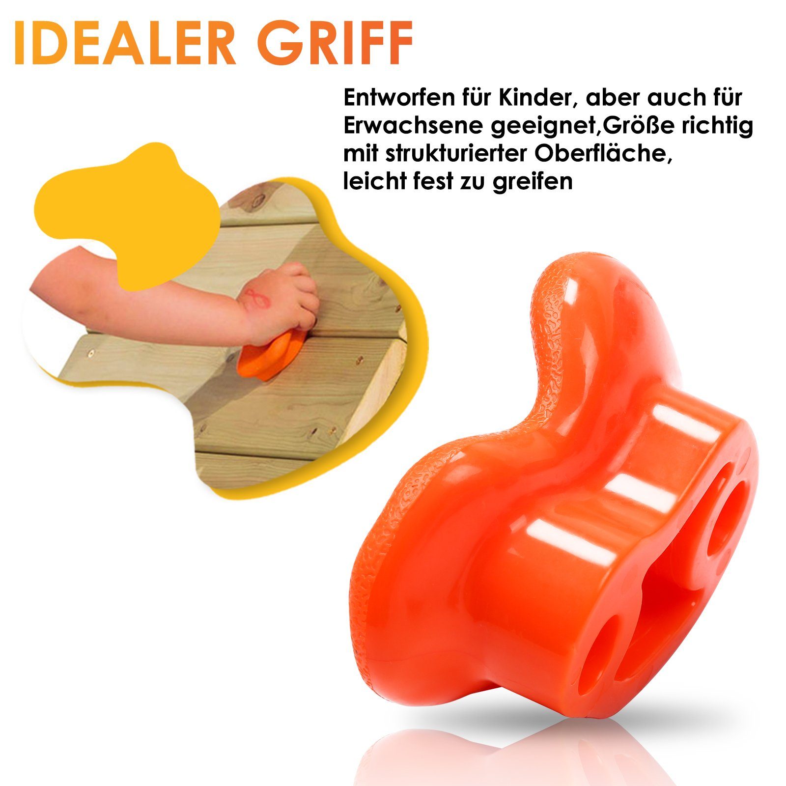 Gimisgu Klettergriff Klettergriffe Robuste Befestigungsmaterial Farbigen Klettersteine (10-St)