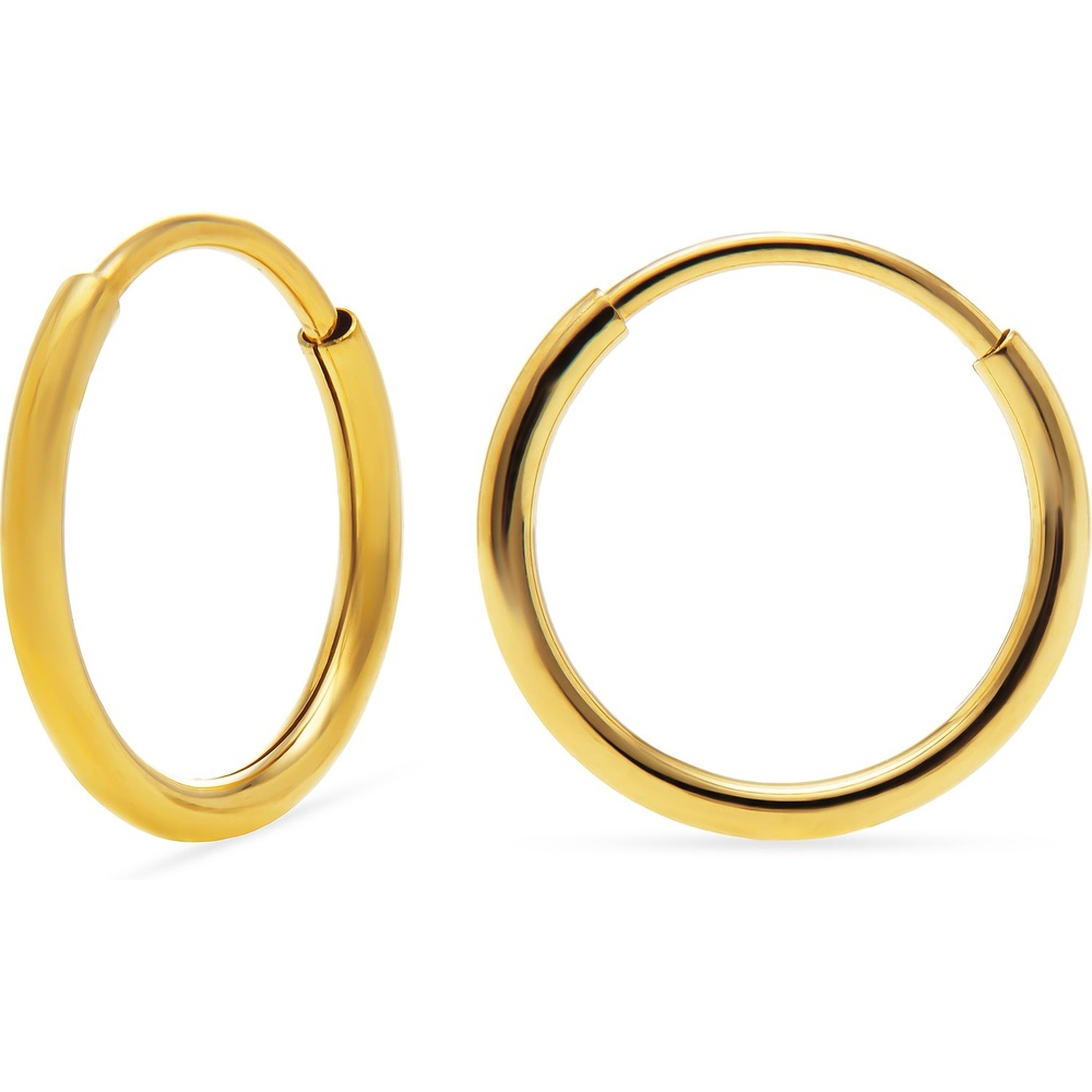 FAVS Créoles 585 Or jaune Boucles d'oreilles