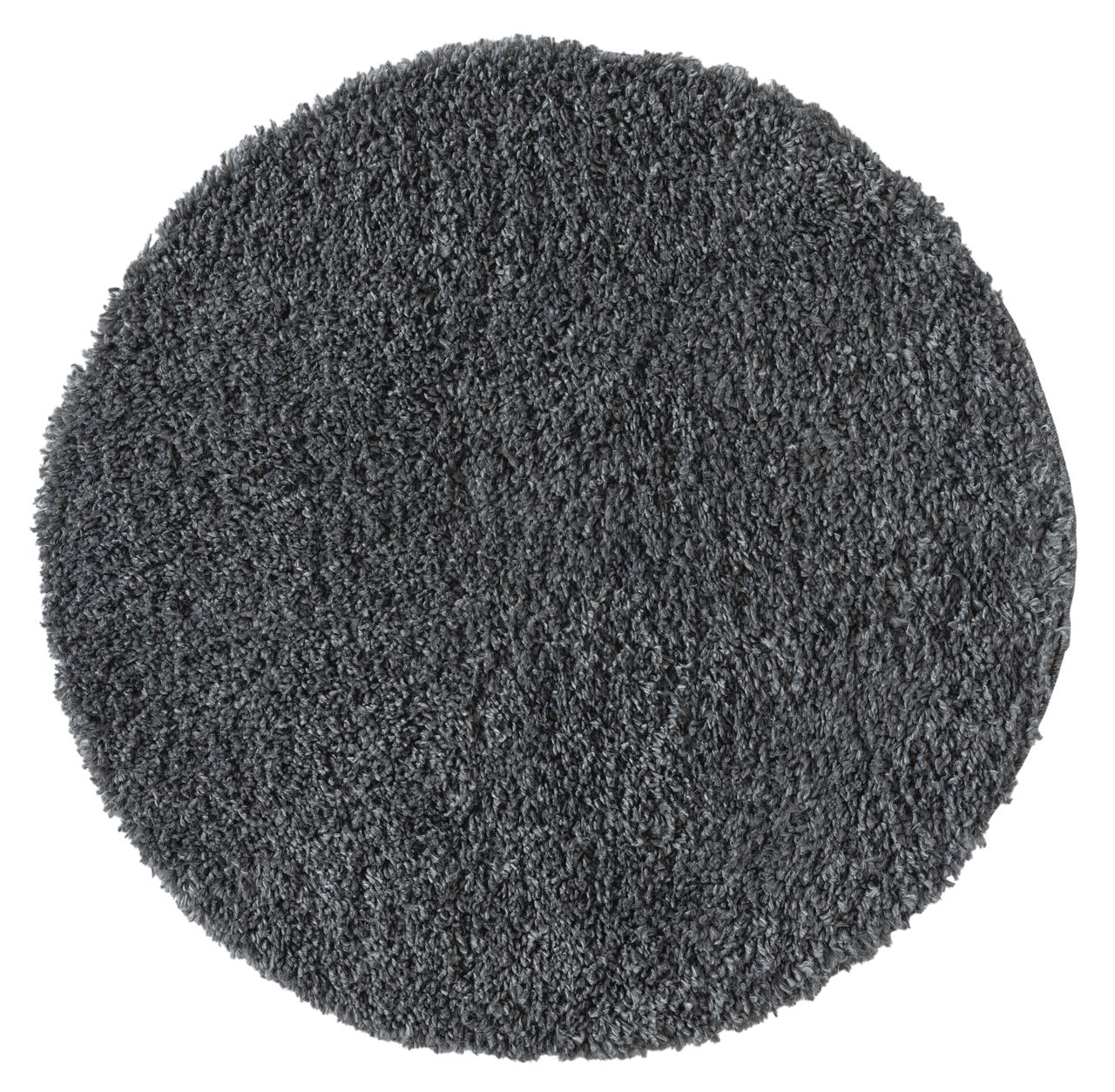 MyFlair Teppich Elodie, 100cm x 100cm, Farbe Dunkelgrau, rund, Florhöhe 37mm