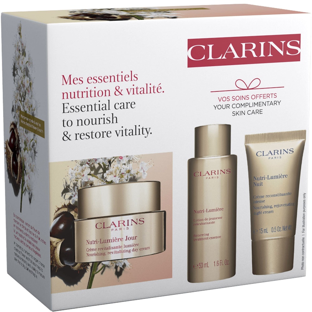 Clarins Mes Essentiels Luminosité et Vitalité Coffret Nutri-Lumière Soin visage anti-âge, anti-rides dès 60ans