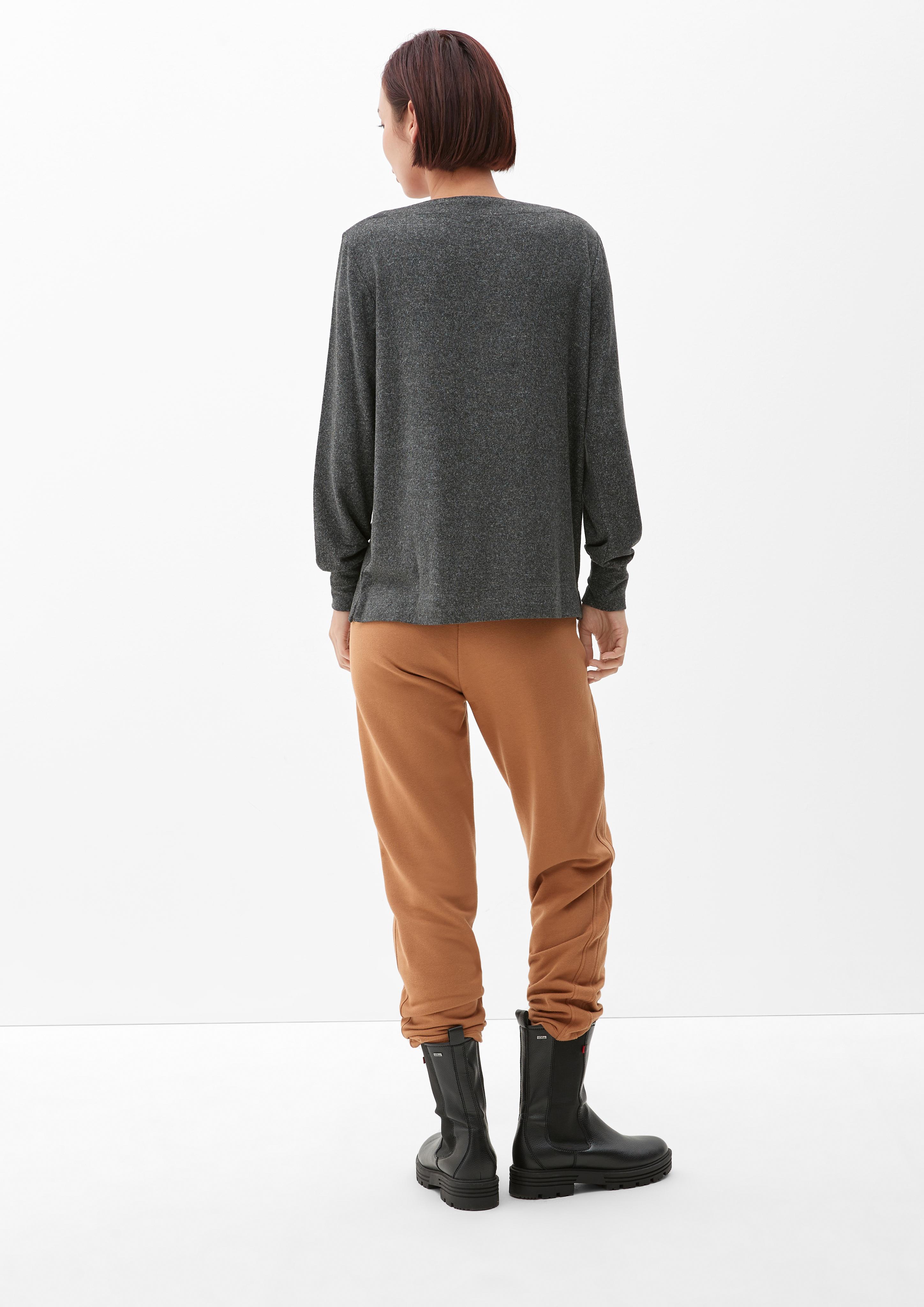Langarmshirt in Melange-Optik  2121520-9898