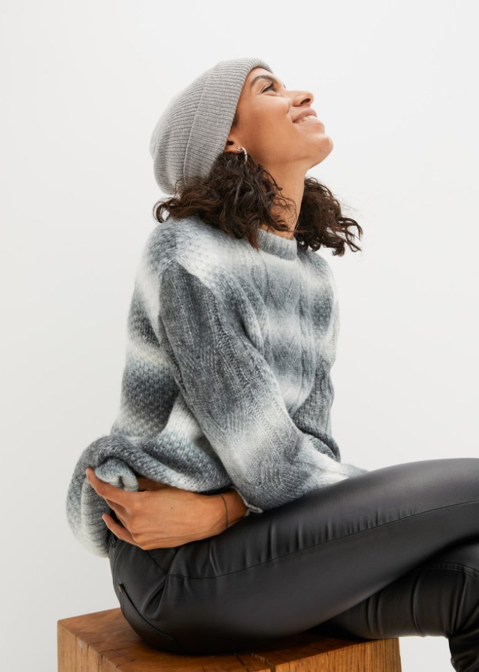 Pullover in Melange-Optik