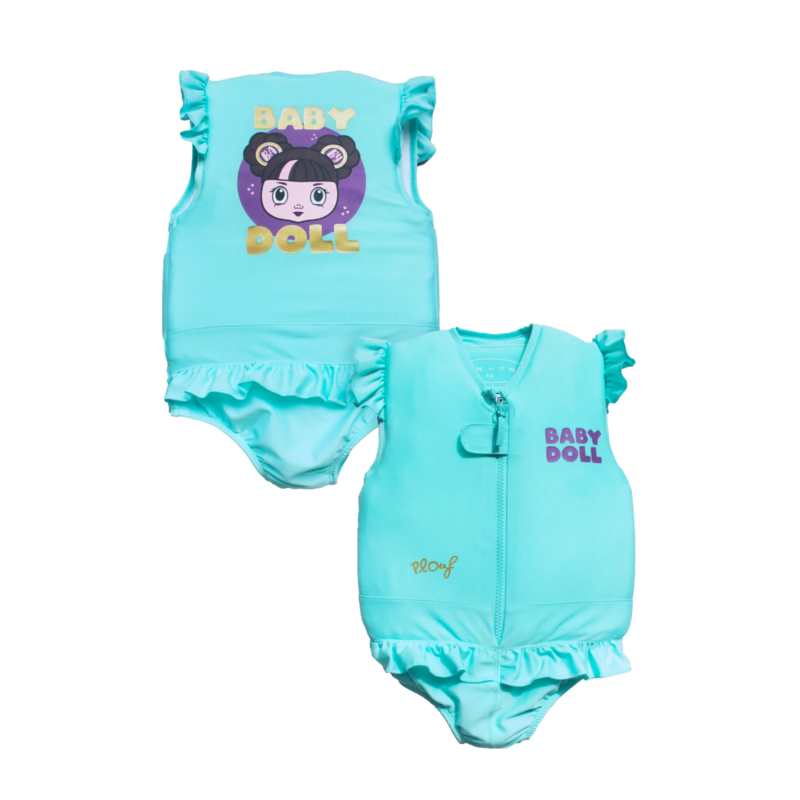 Maillot de bain flottant : Baby doll Turquoise