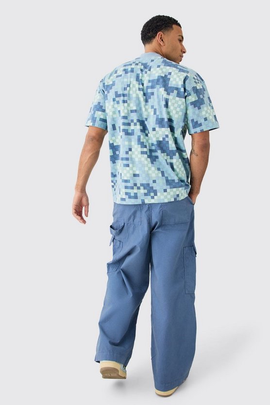 Oversize T-Shirt mit Camouflage-Print