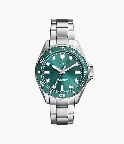 Fossil Outlet Uhr Dalton 3-Zeiger-Werk Edelstahl