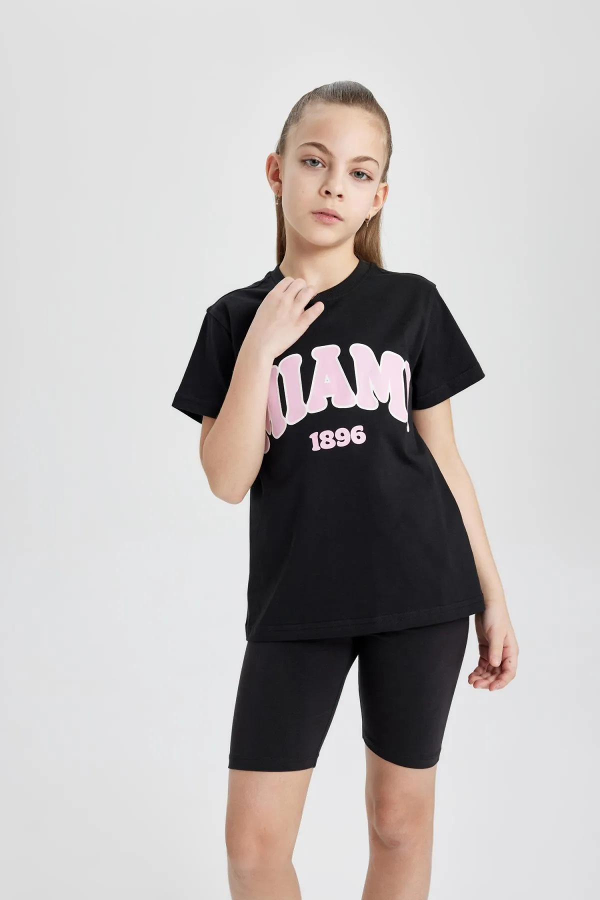 DeFacto  Bedrucktes Kurzarm-T-Shirt für Mädchen B5095A824SM