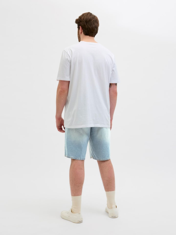 JACK & JONES PLUS Jeans-Shorts in Blue Denim günstig kaufen