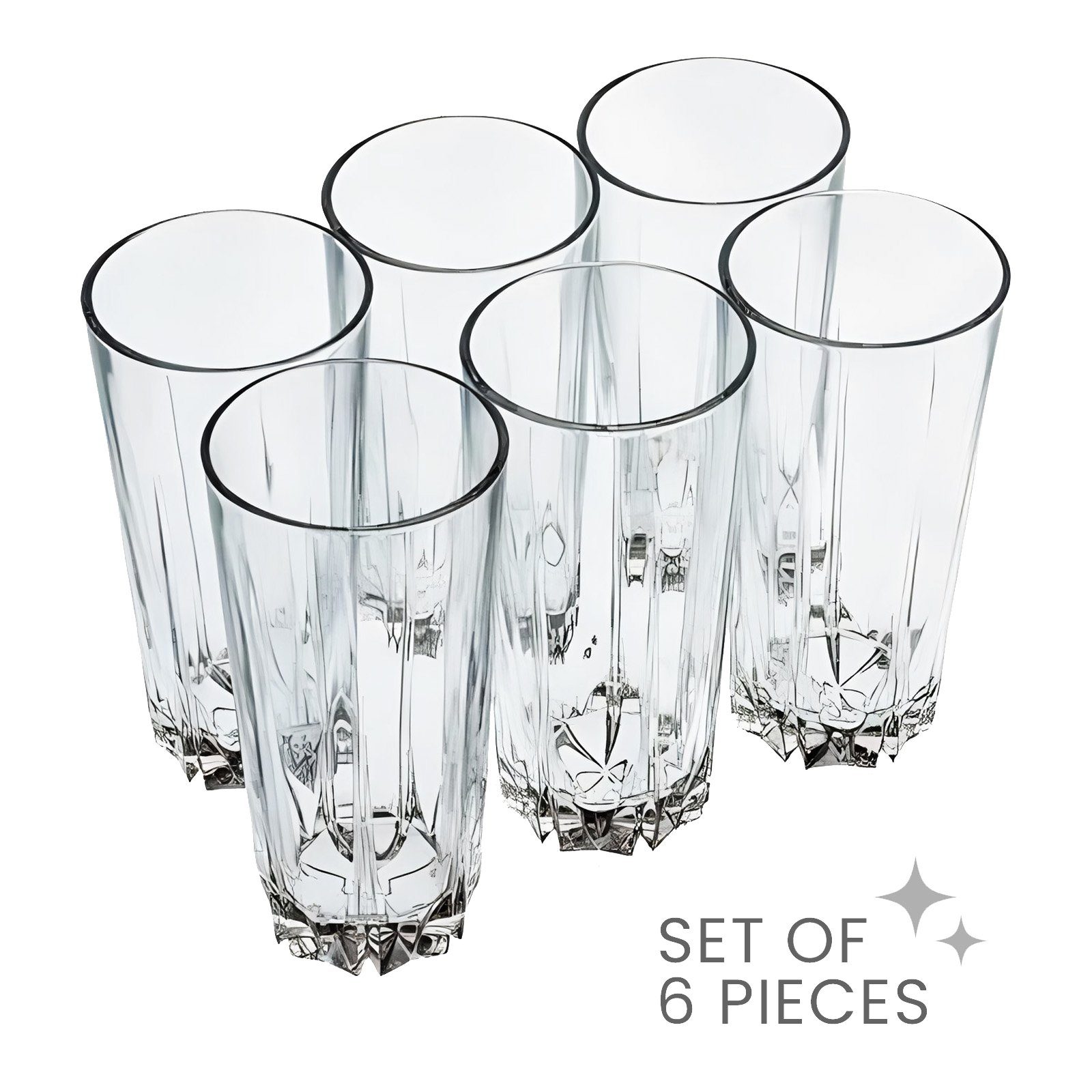 Konzept 11 Gläser-Set Cocktailgläser Set 330ml Geriffelte Gläser für Cocktails