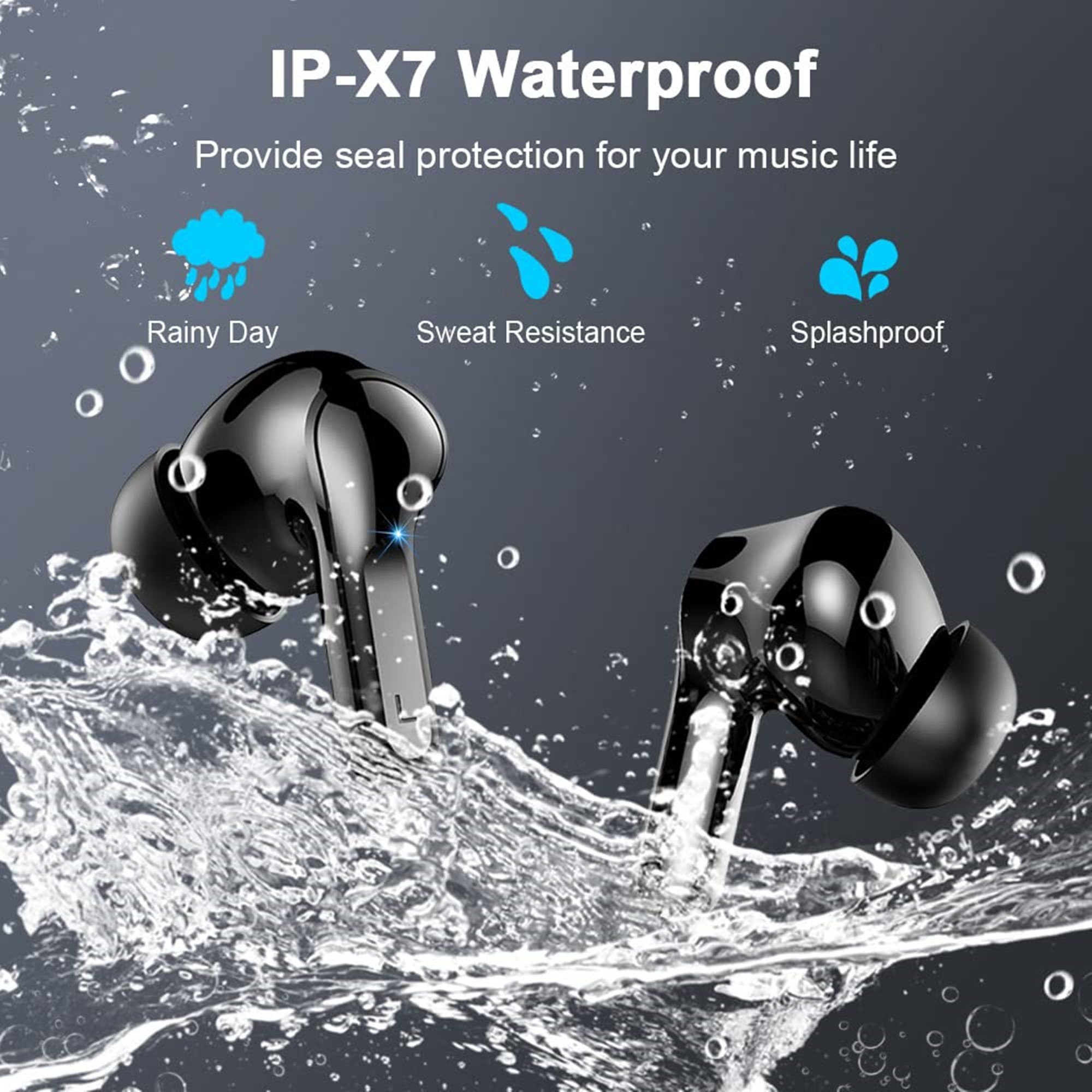 Tisoutec Bluetooth Kopfhörer,Kopfhörer Kabellos Bluetooth 5.3 In Ear Kopfhörer In-Ear-Kopfhörer (AMA derselbe Bestseller mit 4 ENC Mikrofon,2023 Neue Kabellose Kopfhörer Noise Cancelling Earbuds mit 40H Deep Bass,USB-C,IP7 Wasserdicht Ohrhörer, IPX7