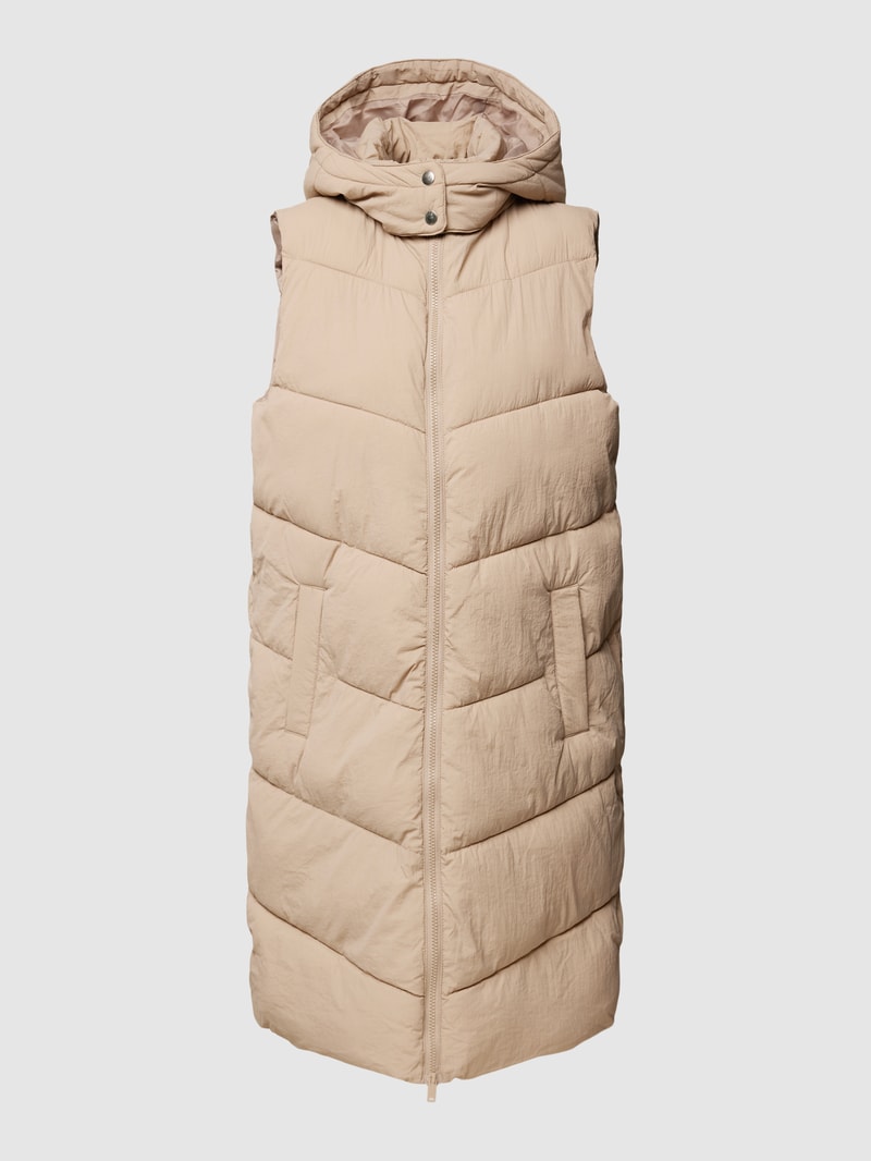 Steppweste mit Kapuze Modell 'JAMILLA' in beige