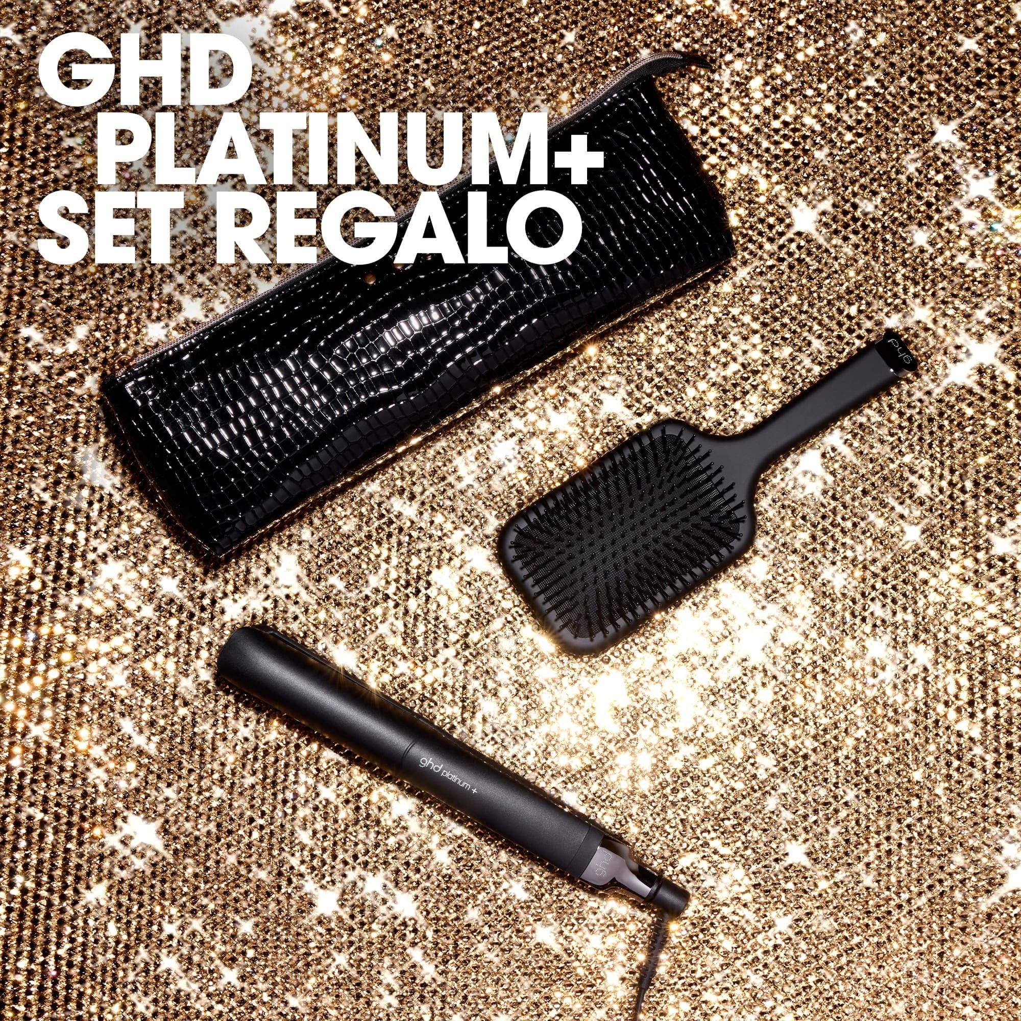 GHD Platinum+ Styler Geschenkset – Professioneller Haarglätter + Paddelbürste – Haar-Geschenksets, Haarglätter, Bürsten