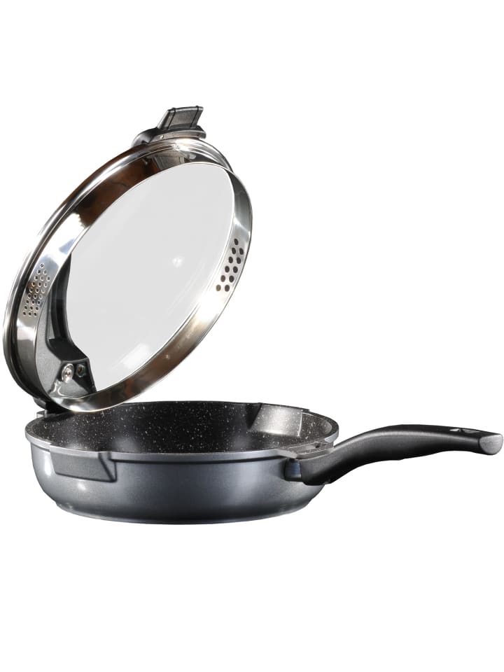 Stoneline Schmorpfanne 24 cm | mit Deckel in Anthrazit günstig kaufen Ø 24cm
