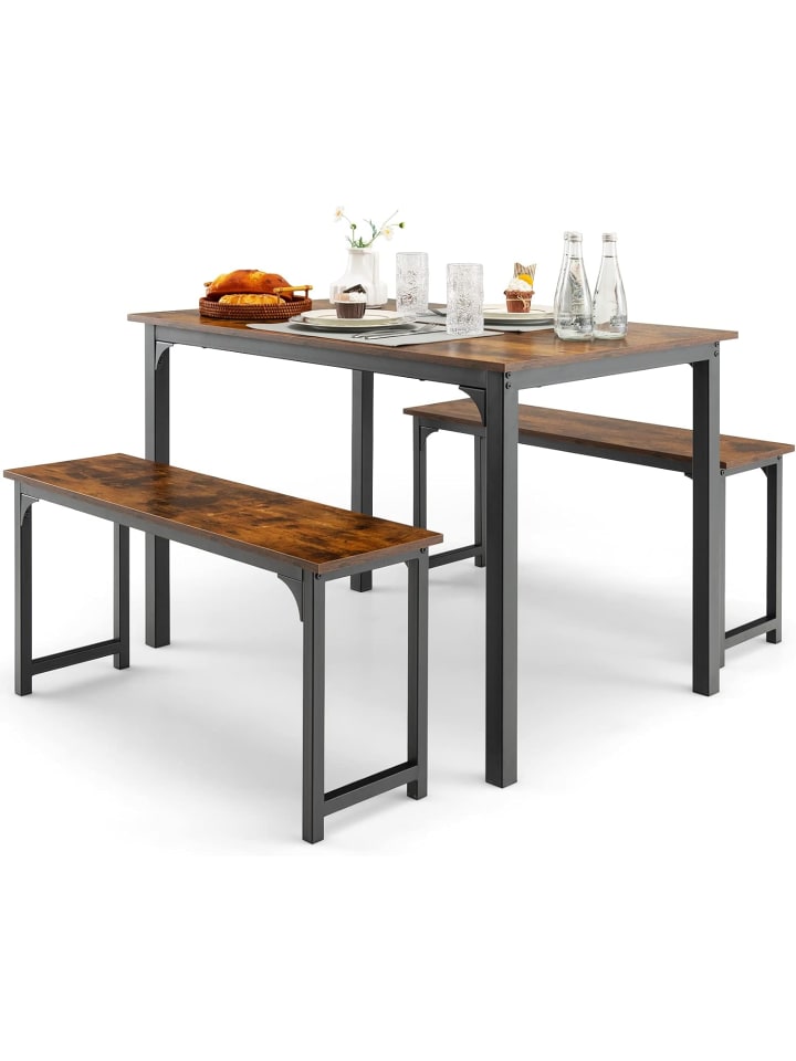 COSTWAY Essgruppe 3er-Set in Braun günstig kaufen onesize