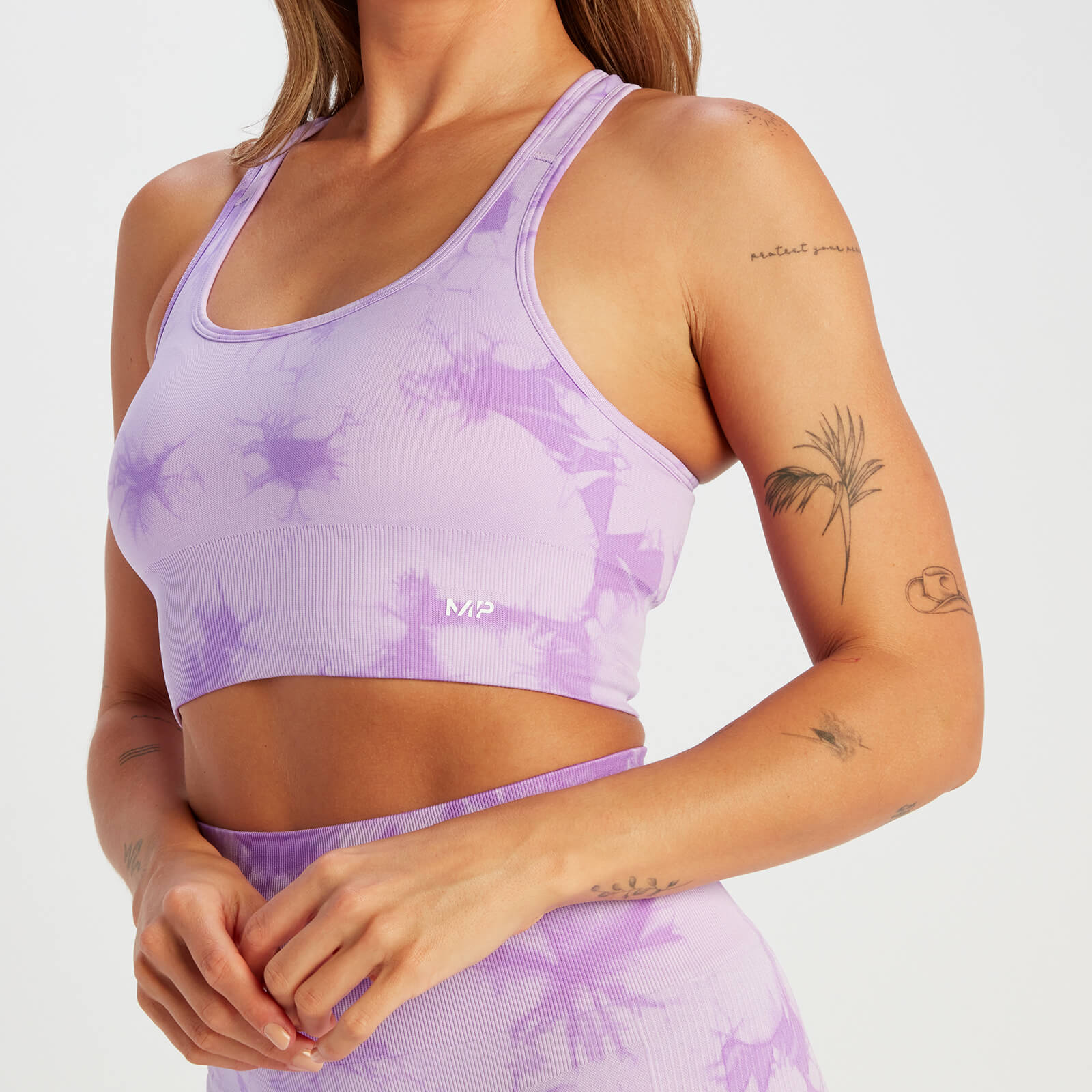 Brassière de sport sans coutures MP Shape pour femmes – Tie-dye violet