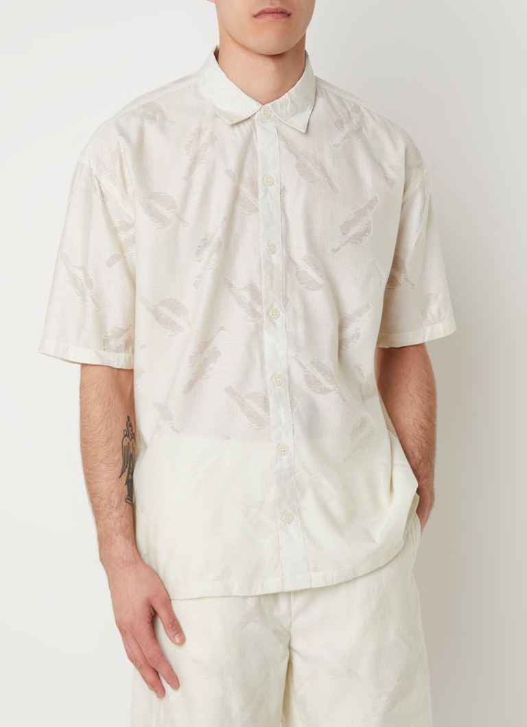 Camicia oversize Daily Paper Salim con stampa del logo jacquard