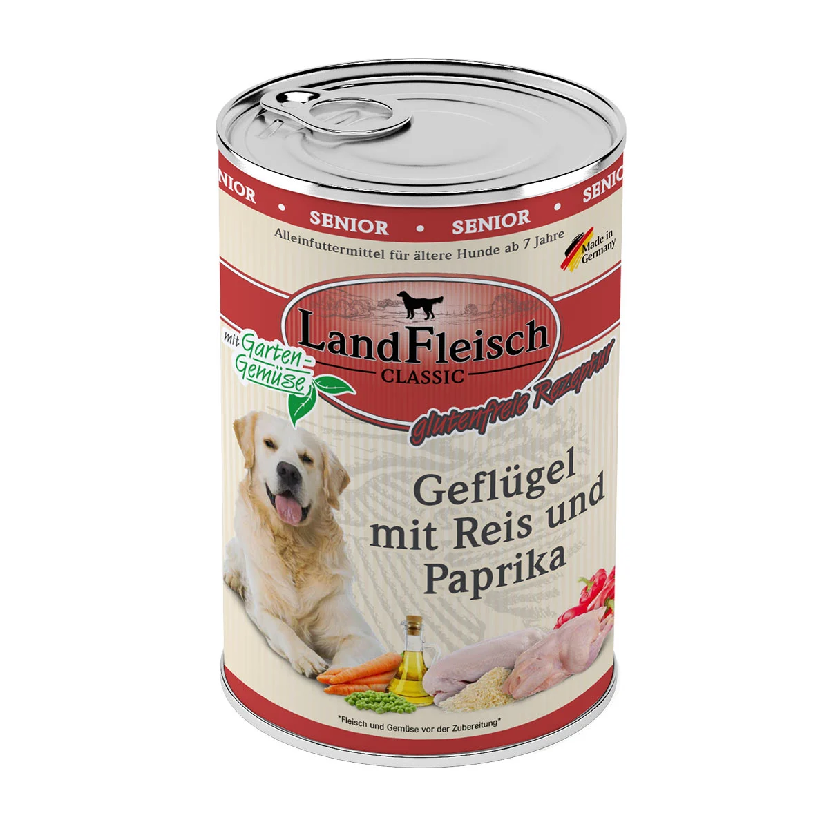 LandFleisch Dog Classic Senior Geflügel, Reis & Paprika