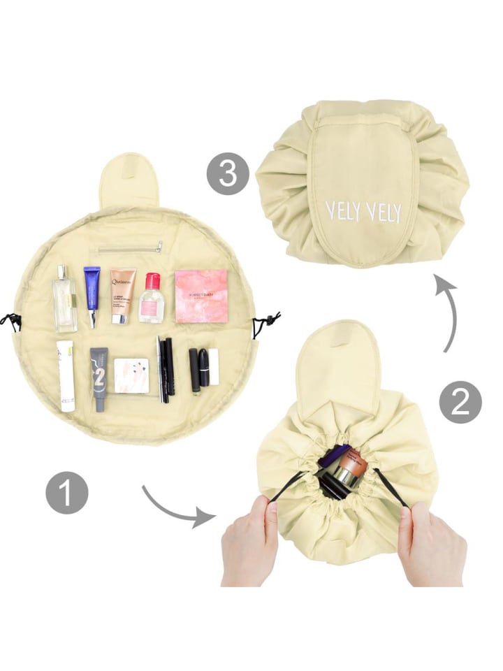 Intirilife One Step Kulturbeutel mit Kordel in CASHEW BEIGE günstig kaufen onesize