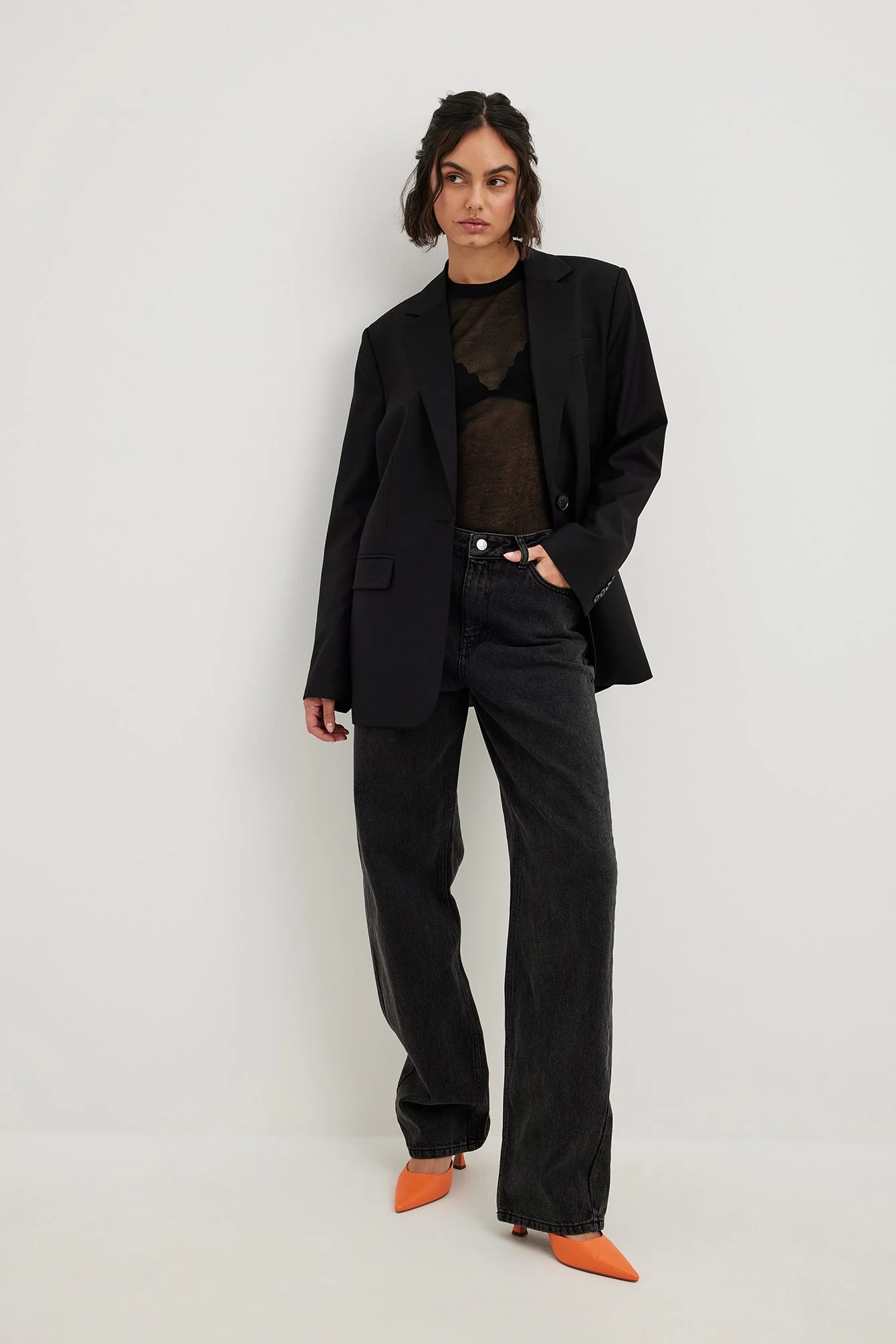 Lockere Jeans mit mittlerer Taille