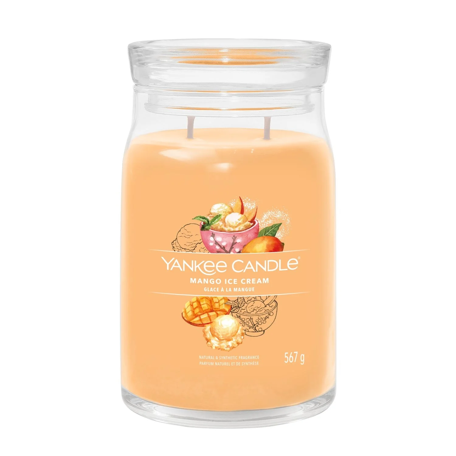 Vela aromática Signature Jar Candles con aroma a helado de mango