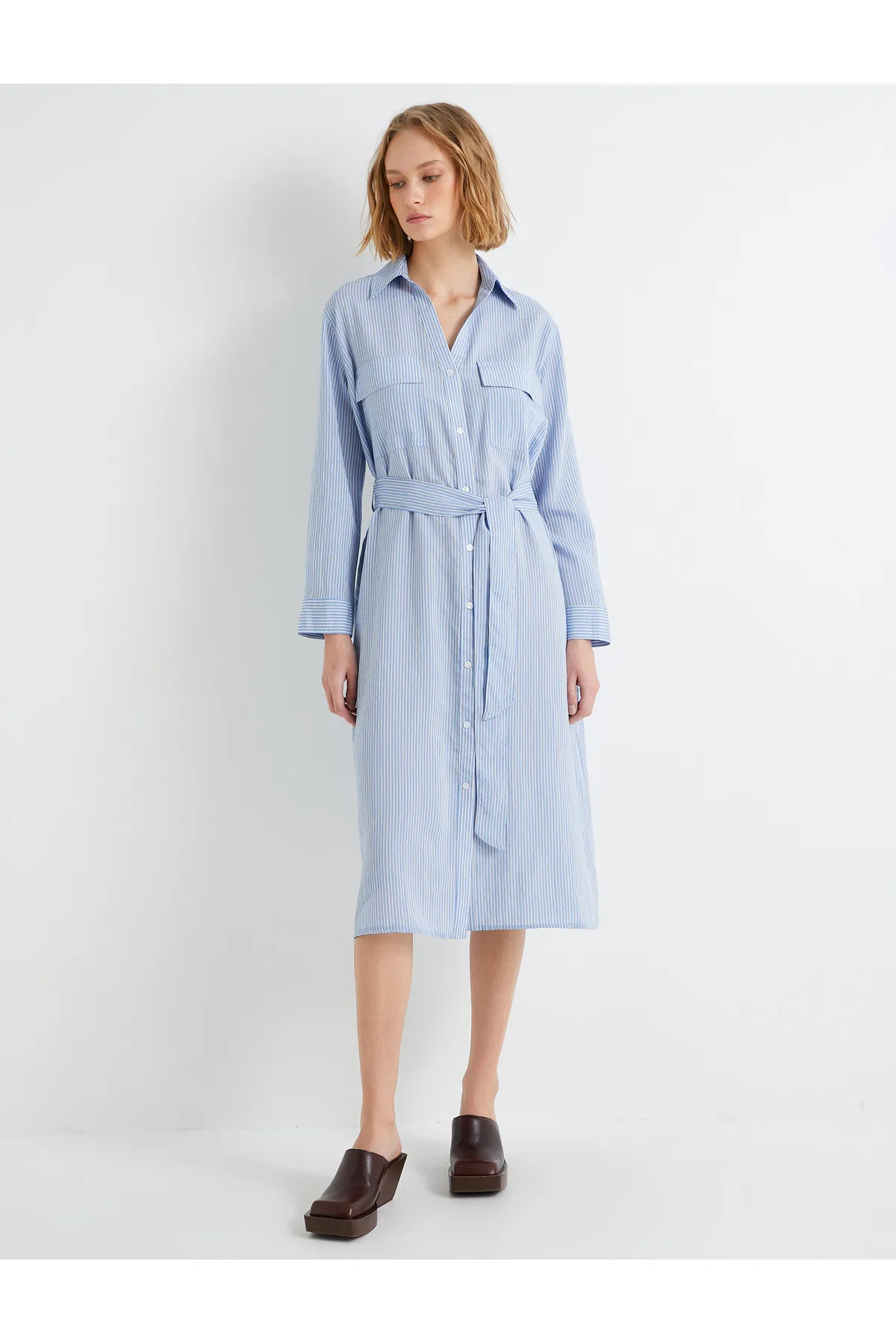 Koton  Kleid - Blau - A-Linie