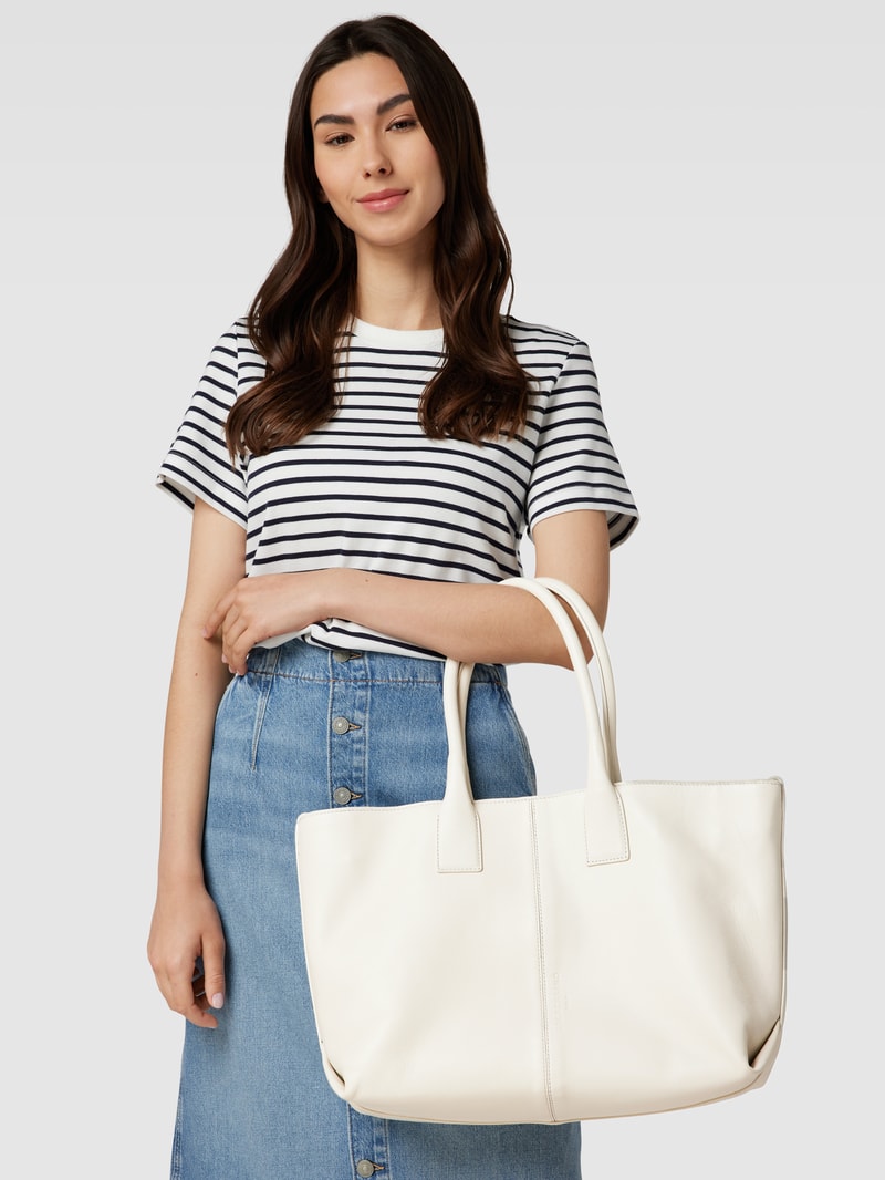 Shopper mit Label-Details Modell 'Chelsea' in offwhite