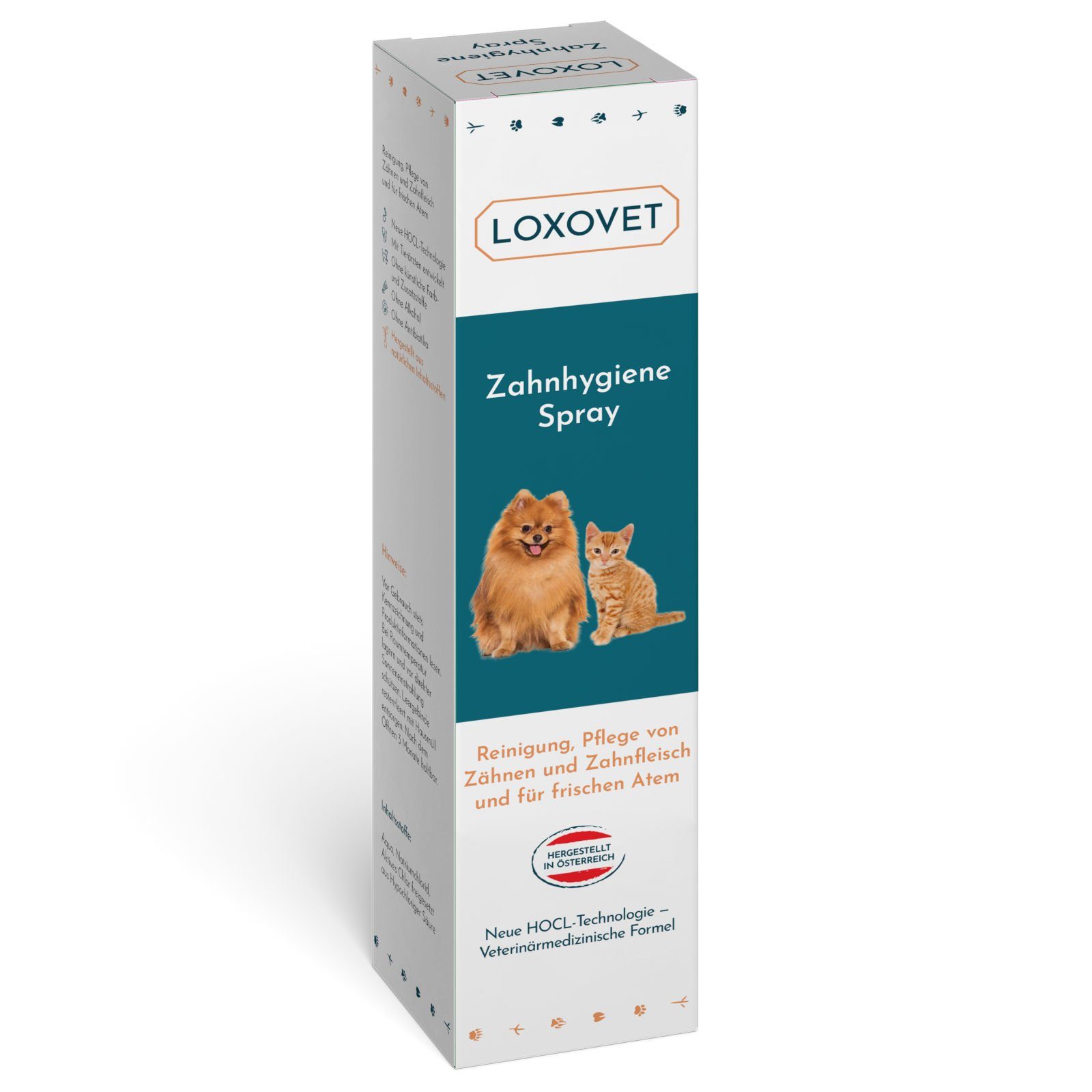 Loxovet Tier-Zahnpflegeset Loxovet Zahnhygiene-Spray 100 ml für Hunde, Katzen, Haustiere