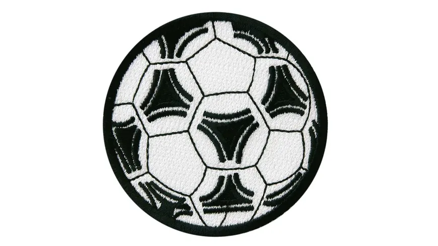 Mono Quick Bügelmotiv Fussball schwarz/weiss