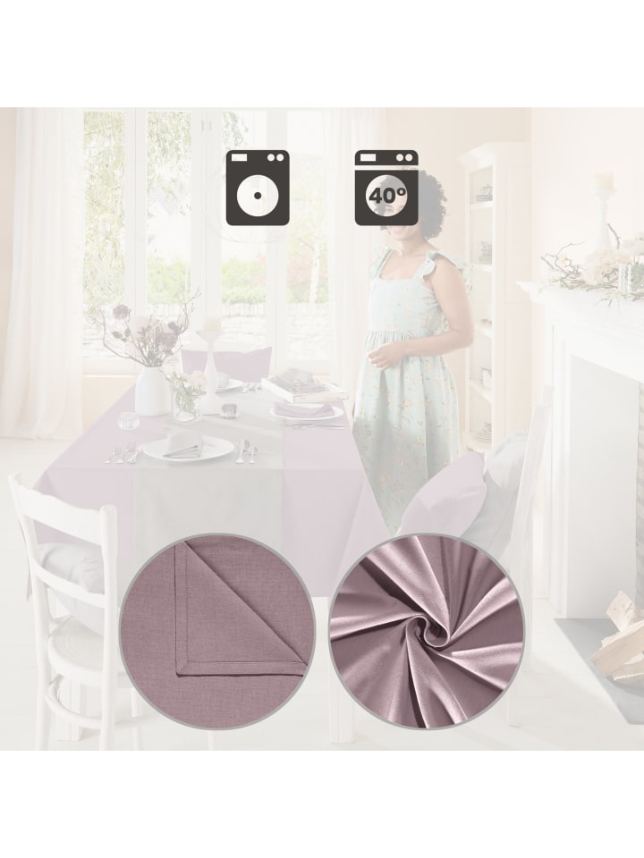 REDBEST Mitteldecke Tulsa in mauve günstig kaufen 100 x 100 cm
