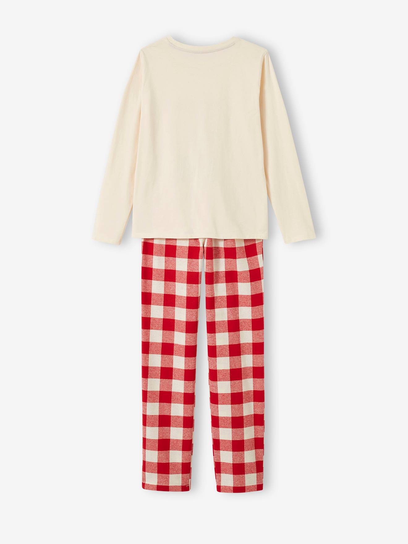 Vertbaudet Damen Weihnachts-Schlafanzug Capsule Collection FAMILY FIRST - wollweiß