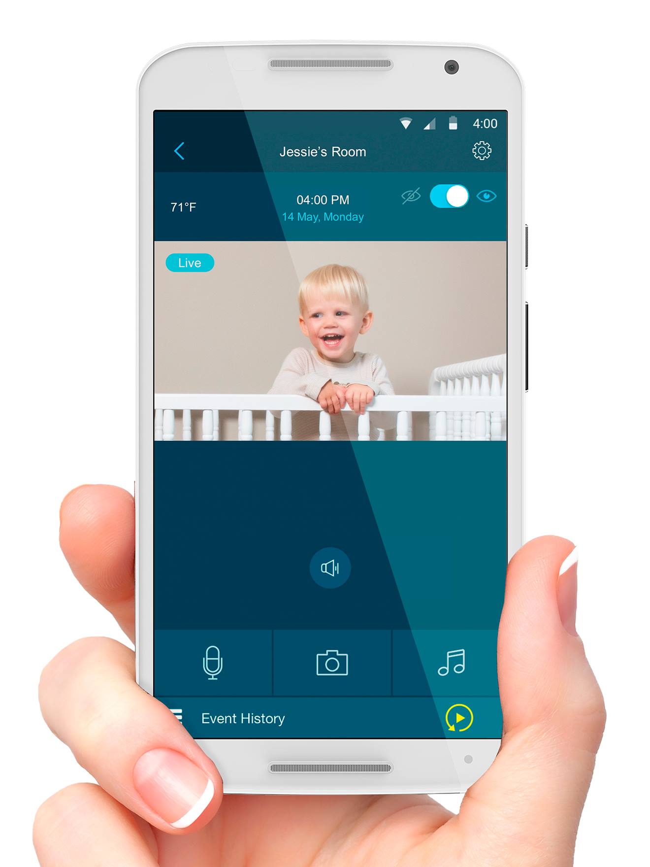 Ecoute-bébé audio/vidéo numérique MOTOROLA VM855 blanc