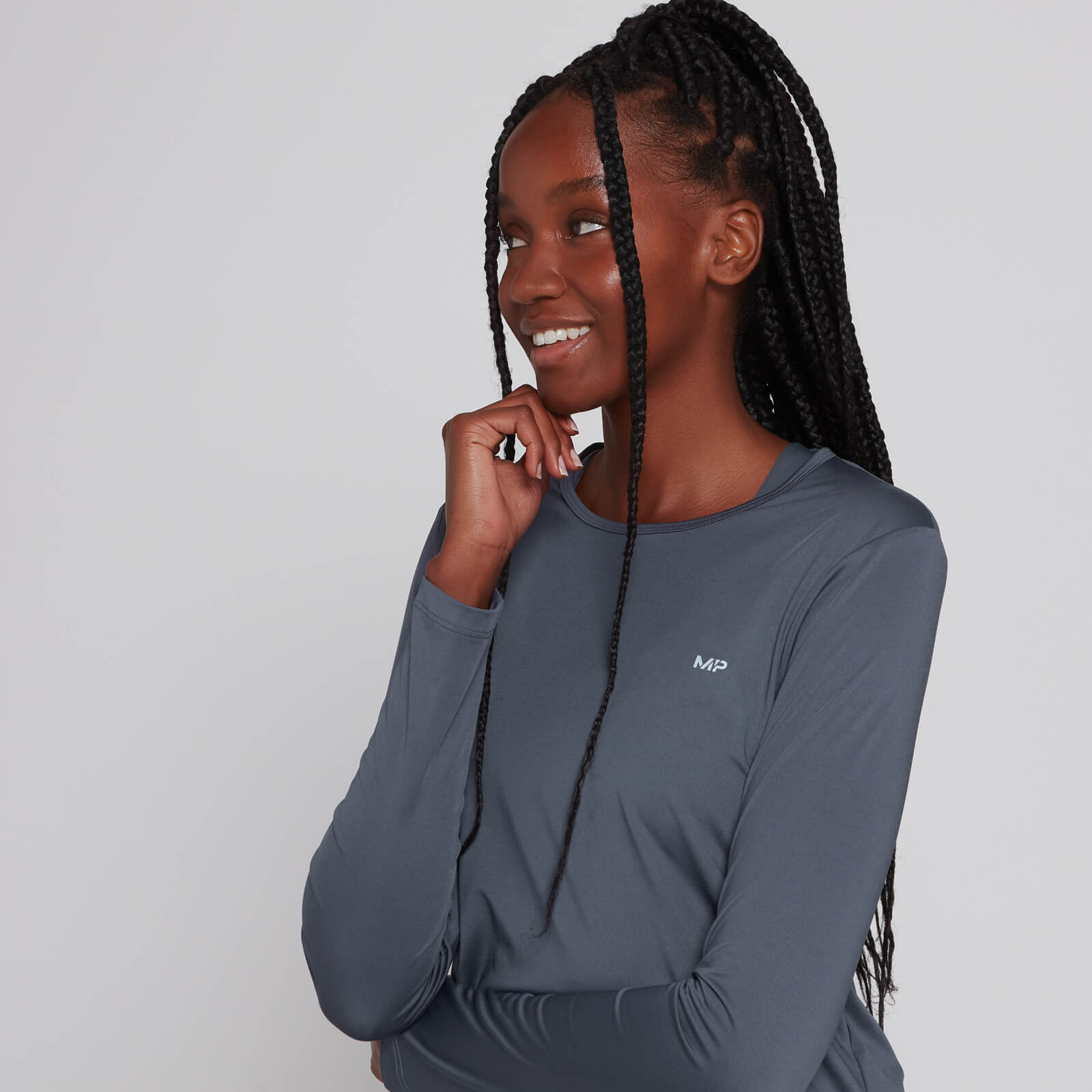 T-shirt à manches longues MP Velocity pour femmes – Bleu ombragé