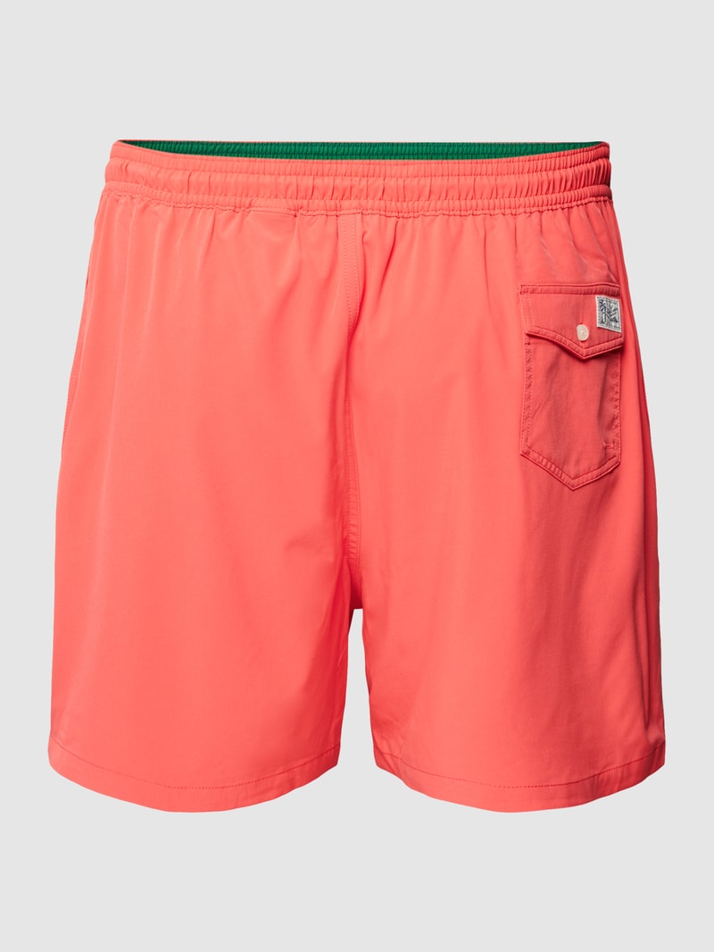 PLUS SIZE Badehose mit Logo-Stitching Modell 'TRAVELER-SWIM' in rot