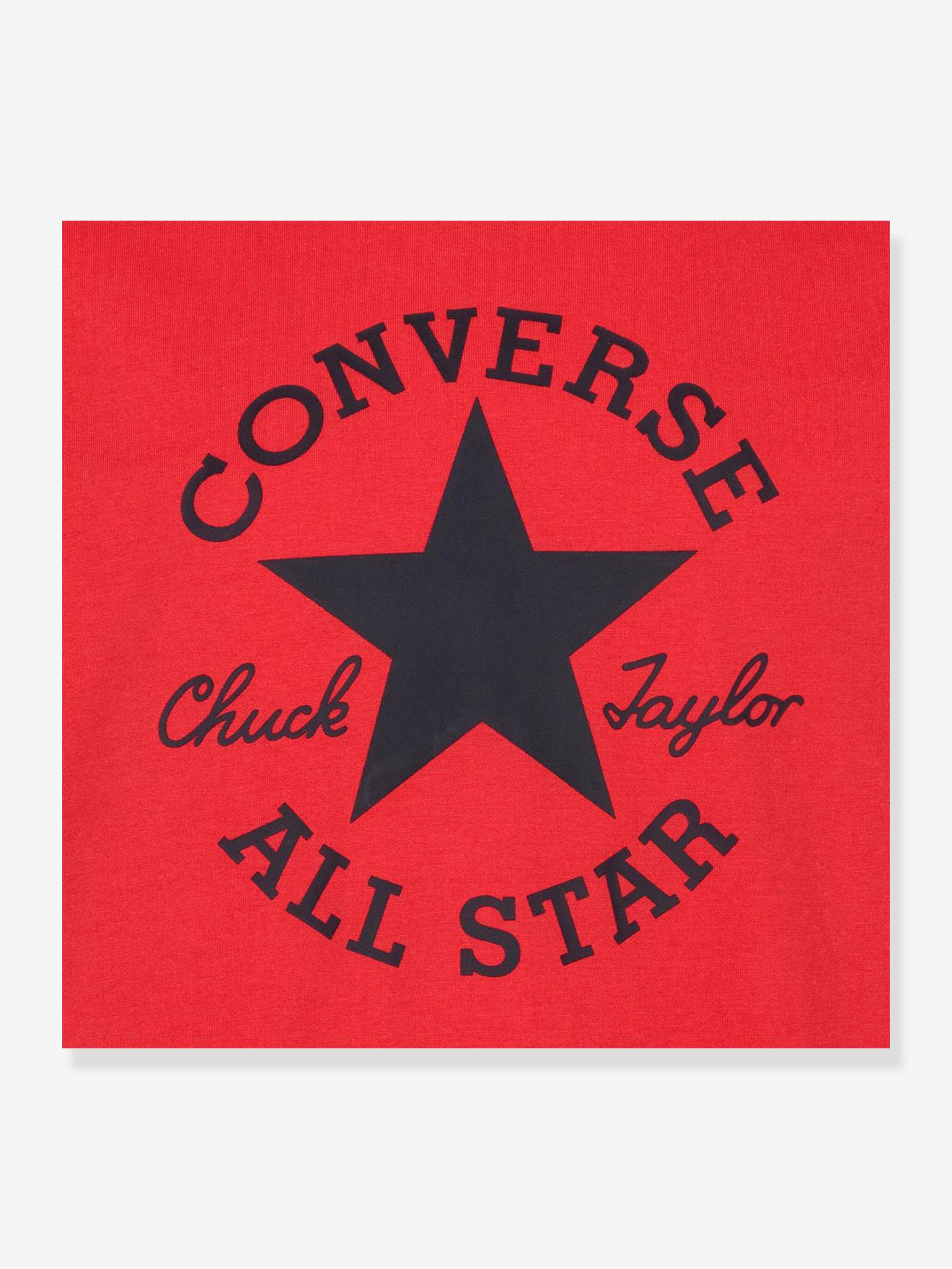 Converse Jungen T-Shirt Chuck Patch CONVERSE, Bio-Baumwolle - rot