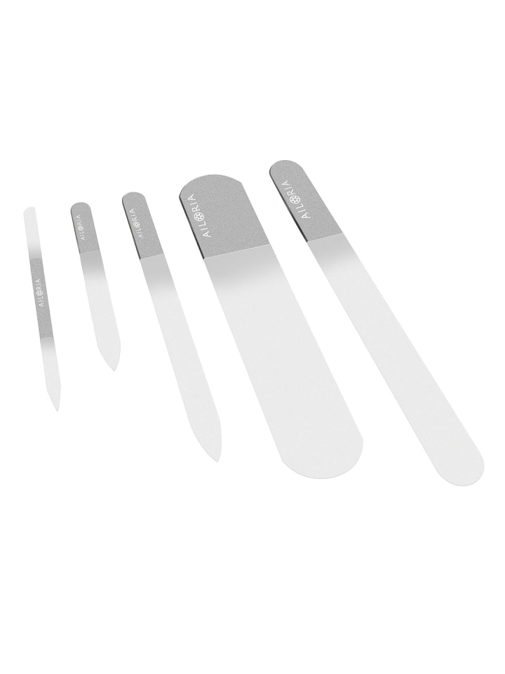 Ailoria CONTOUR LUXE Glas-Nagelfeilenset in silber günstig kaufen onesize