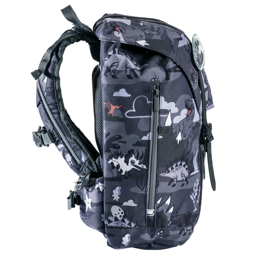 Frii of Norway Ergonomischer Schulrucksack 22L Dinosaur Schwarz