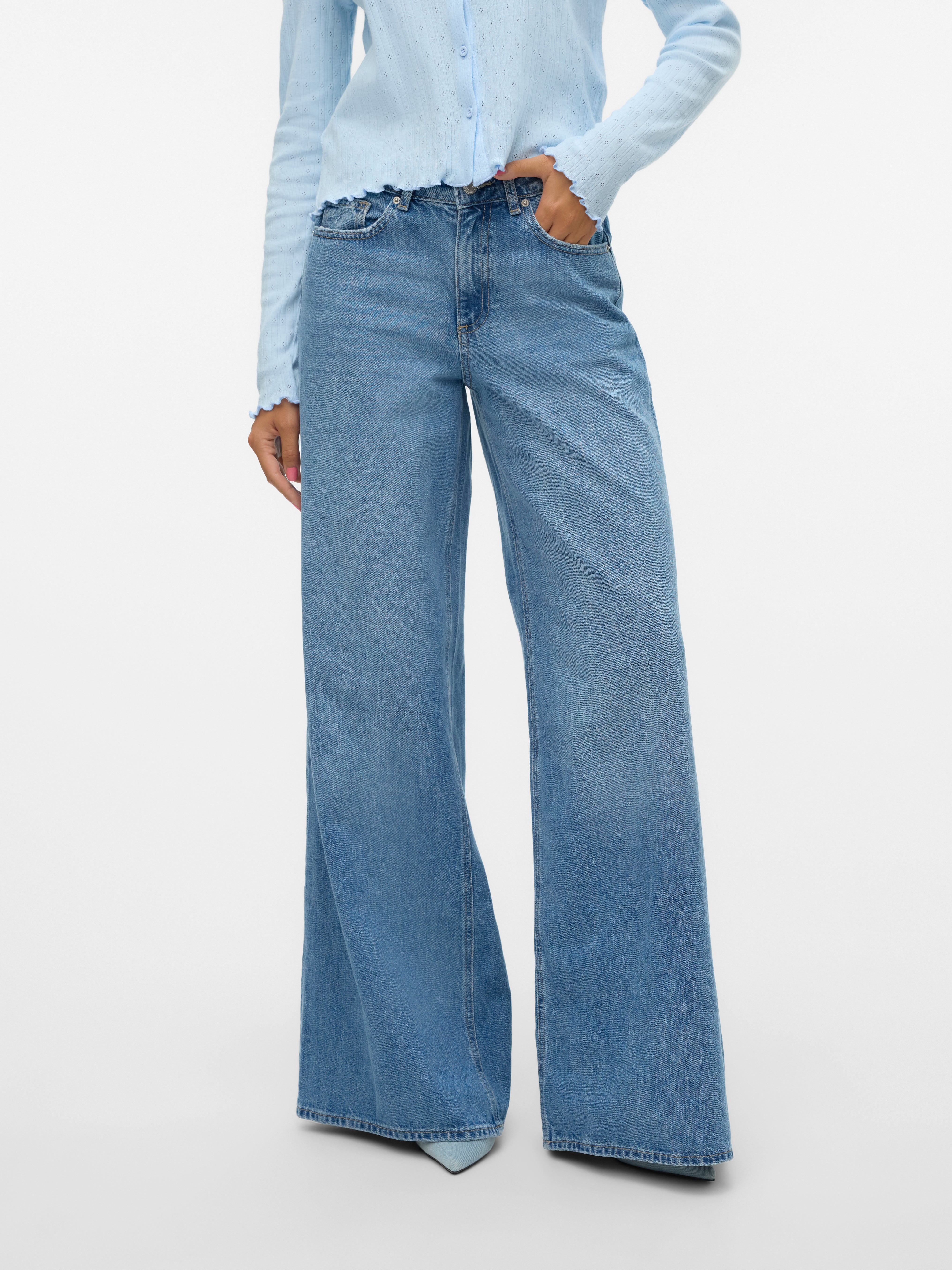 VMANNET Mid Rise Weit geschnitten Jeans