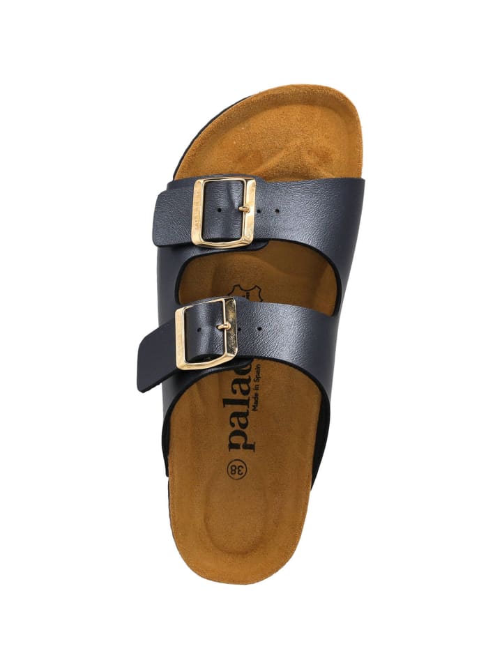 palado Plateau-Pantoletten in anthrazit/gold günstig kaufen