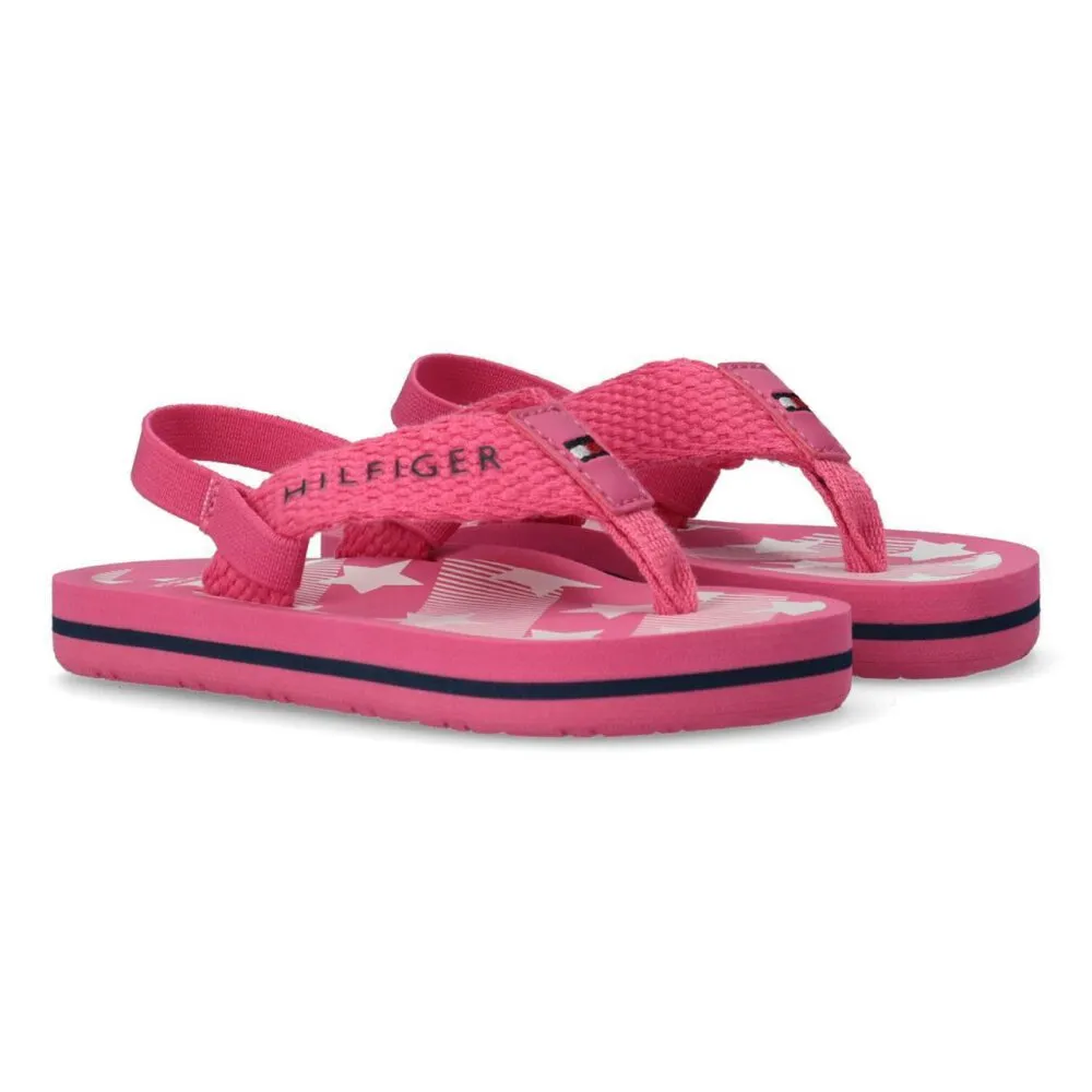 Tommy Hilfiger Logo Print Flip Flop T1A0-30881-0058313 / pink