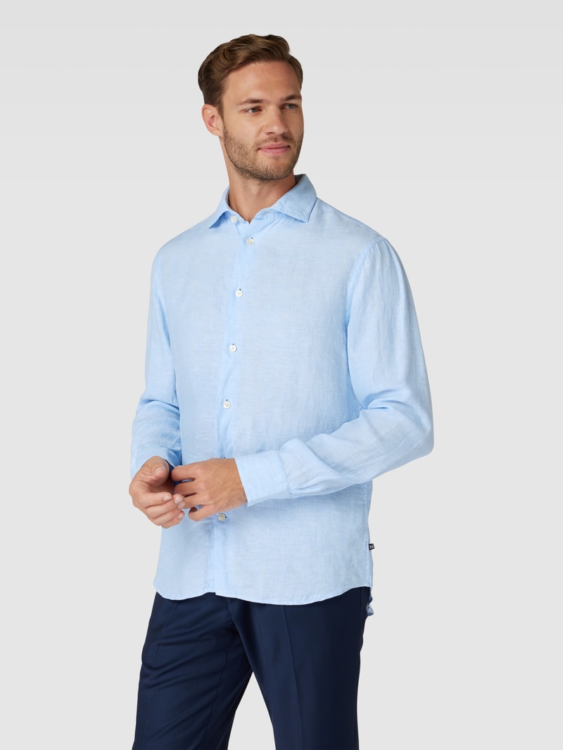 Regular Fit Freizeithemd mit Kentkragen Modell 'marc' in hellblau