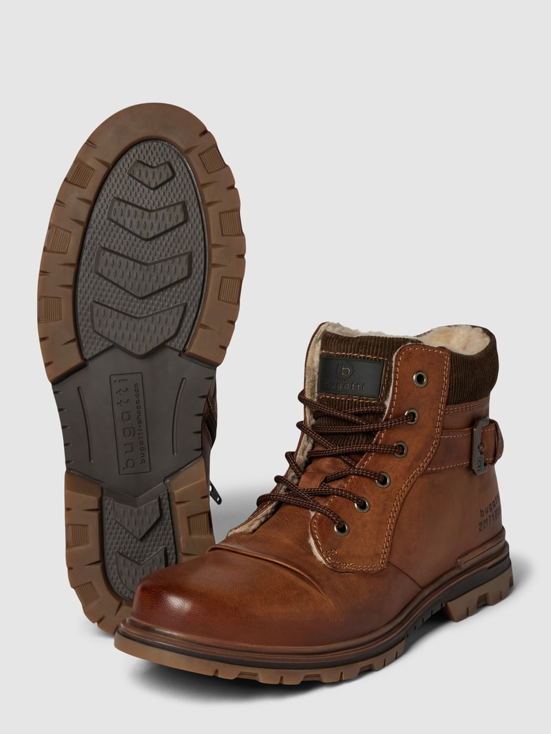 Boots aus Leder Modell 'Medro' in cognac