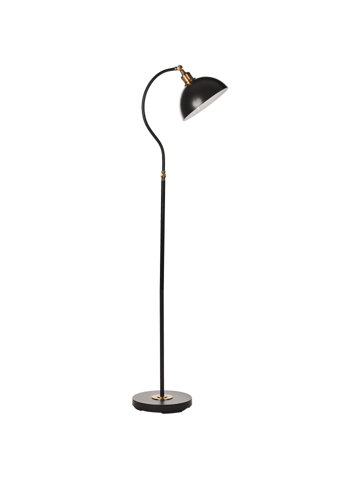 Beliani Stehleuchten LENNON in Schwarz/Weiß/Gold - (W) 28 x (H) 145 x (L) 38 cm günstig kaufen onesize