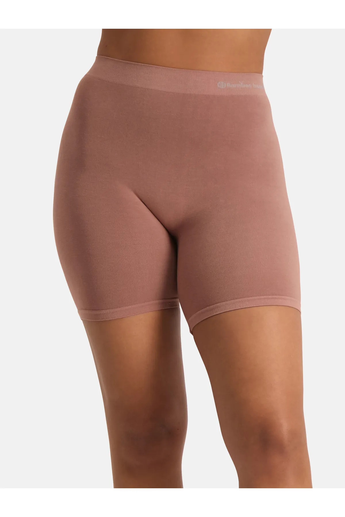 Bamboo Basics  Kurze Sporthose - Braun - Hoher Bund