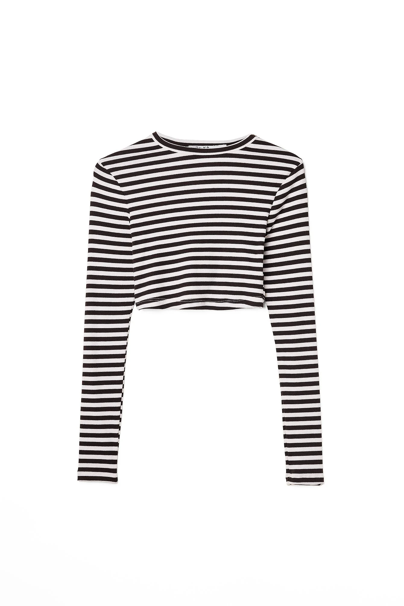 Recyceltes kurzes, gestreiftes Longsleeve-Shirt