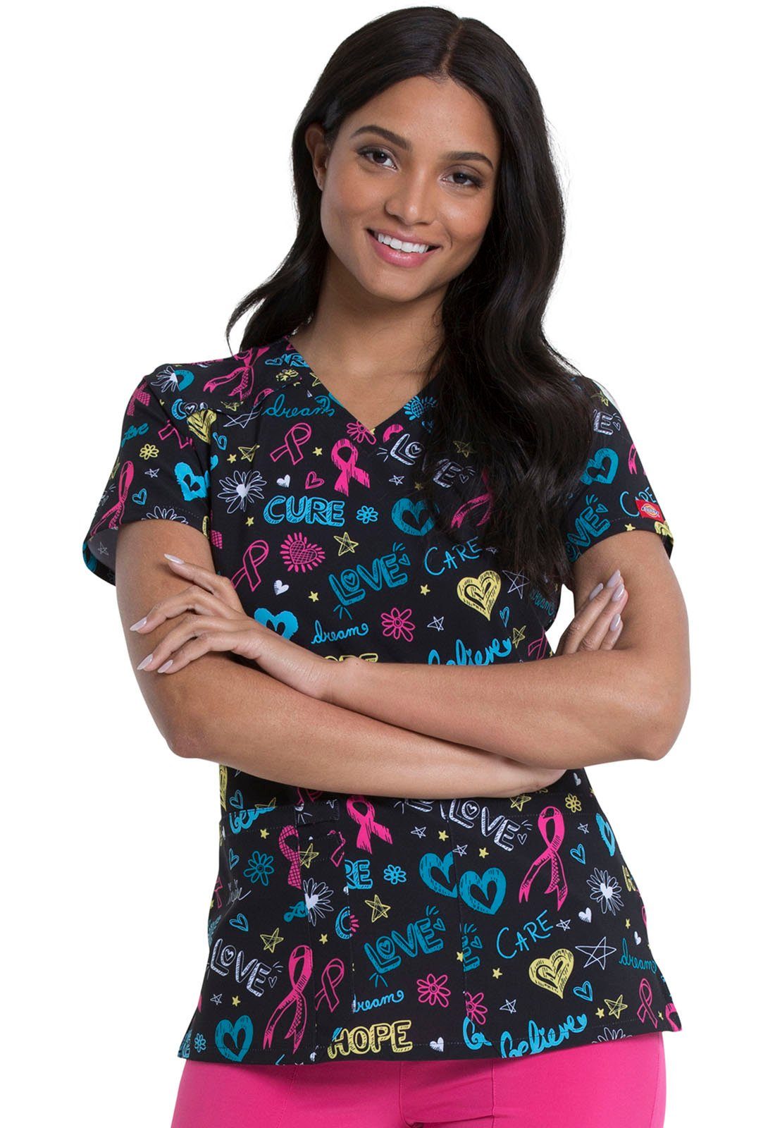 Dickies Funktionsbluse Bunt bedruckter Damen Kasack 